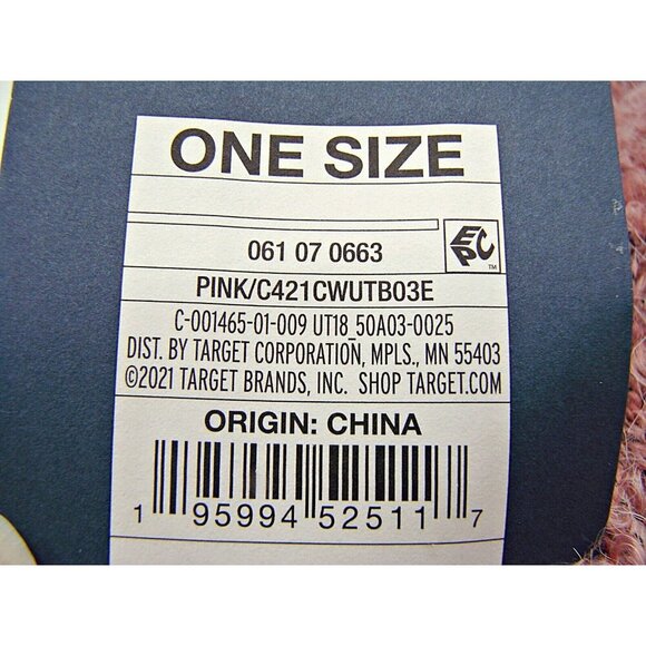 NEW Universal Threads Pink Fleece Lined Beanie Pom Pom Winter Hat Blush One Size - Picture 3 of 9